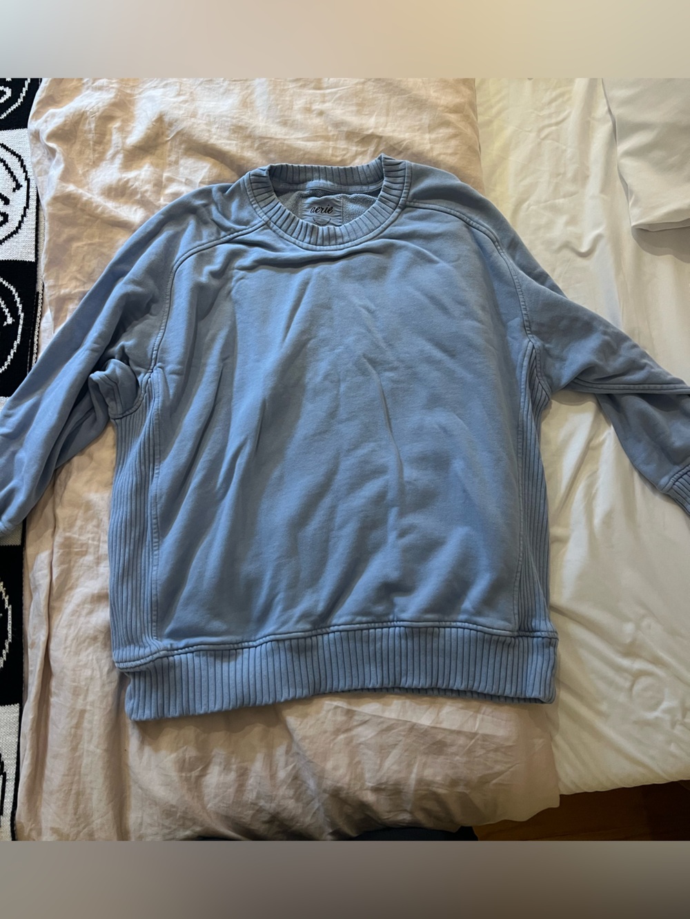 aerie Powder Blue Ribbed Crewneck Sweatshirt